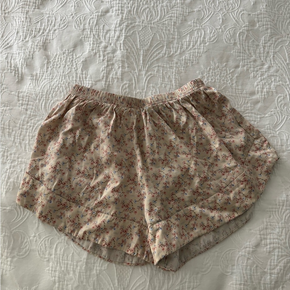 My Mum Made It 100% silk Sakura flower print shorts